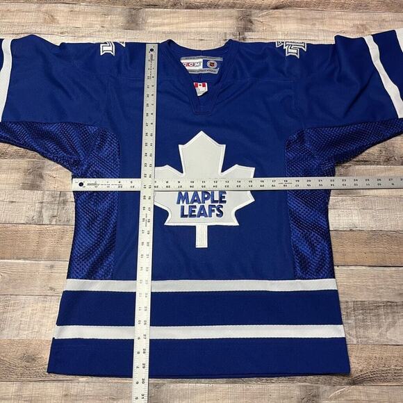 Toronto Maple Leafs Jersey Men's Small Blue Vintage CCM NHL Hockey - Picture 11 of 15